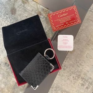 Cartier Snakeskin Photo Holder/ Keychain